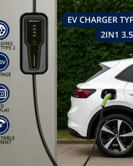 Alternative view of Qoltec зарядно for EV 2in1 type2 with regulation