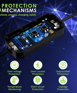 Qoltec зарядно for EV 2in1 type2 with regulation