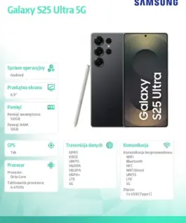 Samsung Smartphone Galaxy S25 Ultra 5G DualSIM 12/512GB черен