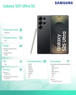Samsung Smartphone Galaxy S25 Ultra 5G DualSIM 12/512GB черен