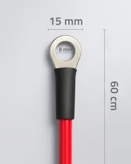 Alternative view of Qoltec Battery кабел with M8 connector terminals