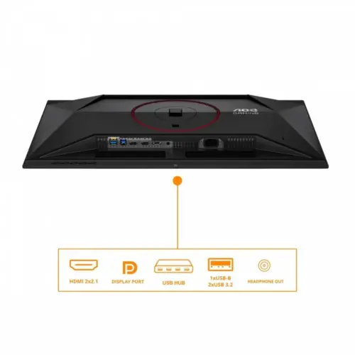 Alternative view of AOC Monitor 26.5 inches Q27G4SDR QD-OLED 360Hz HDMIx2 DP Pivot