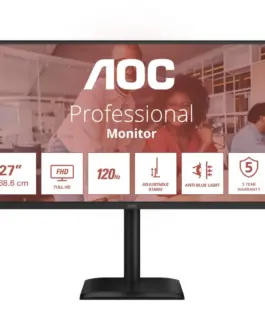 AOC Monitor 27 inches 27E4CV IPS 120 Hz HDMI DP USB-C RJ45