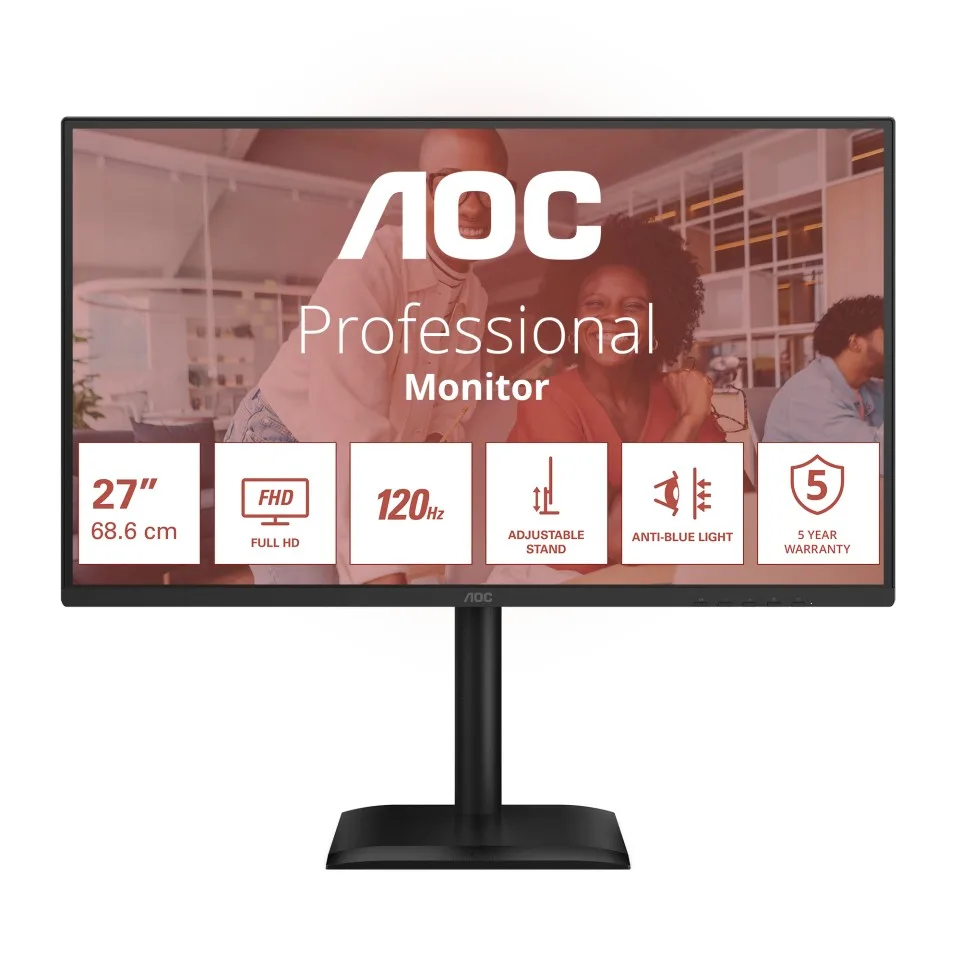 AOC Monitor 27 inches 27E4CV IPS 120 Hz HDMI DP USB-C RJ45