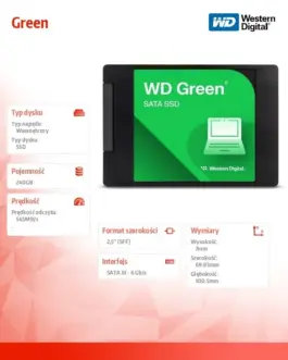 Alternative view of Western Digital SSD drive зелен 240GB SATA 2,5 inches WDS240G3G0A
