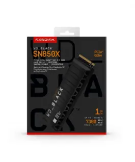Western Digital SSD drive черен 1TB SN850X NVMe M.2 PCIe Radiator