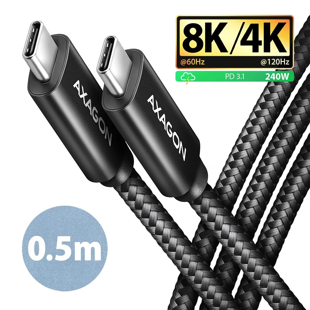 AXAGON BUCM4X-CM05AB кабел USB -C USB-C USB4.0 240W 0.