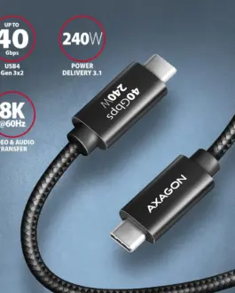 Alternative view of AXAGON BUCM4X-CM05AB кабел USB -C USB-C USB4.0 240W 0.