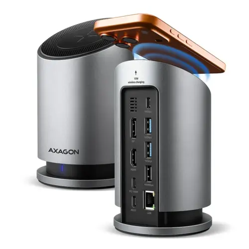 AXAGON HMC-WL9 USB hub 9in1 HDMI DP GLAN PD wir cha
