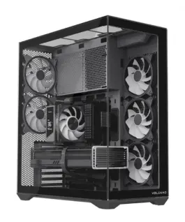 Alternative view of MODECOM кутия за компютър Volcano Space XL ARGB Full Tower 5 fans, черен