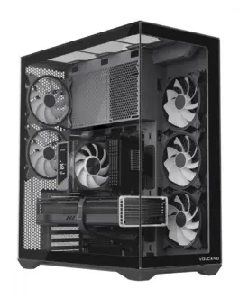 Alternative view of MODECOM кутия за компютър Volcano Space XL ARGB Full Tower 5 fans, черен