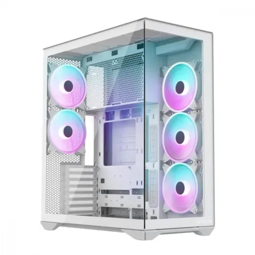 MODECOM кутия за компютър Volcano Space XL ARGB Full Tower 5 fans бял