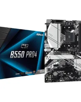 Дънна платка ASROCK Main Board Desktop B550 PRO4 (AM4 B550 4xDDR4 1xPCIe 4.0x16 1xPCIe 3.0x16 2xPCIe 3.0x16xSATA1x M.2 G