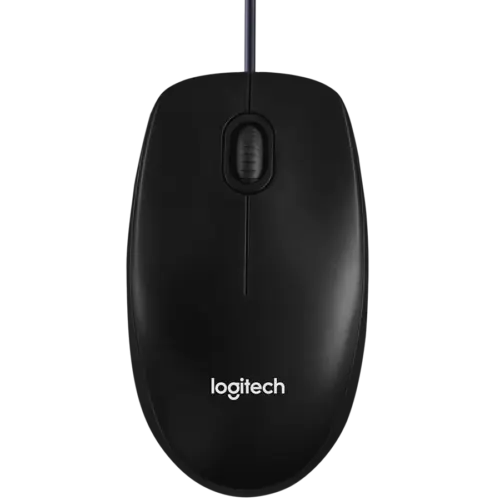 Мишка за компютър LOGITECH B100 Corded Mouse - BLACK - USB - B2B