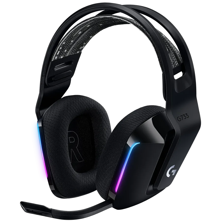Геймърски слушалки LOGITECH G733 LIGHTSPEED Wireless RGB Gaming Headset - BLACK