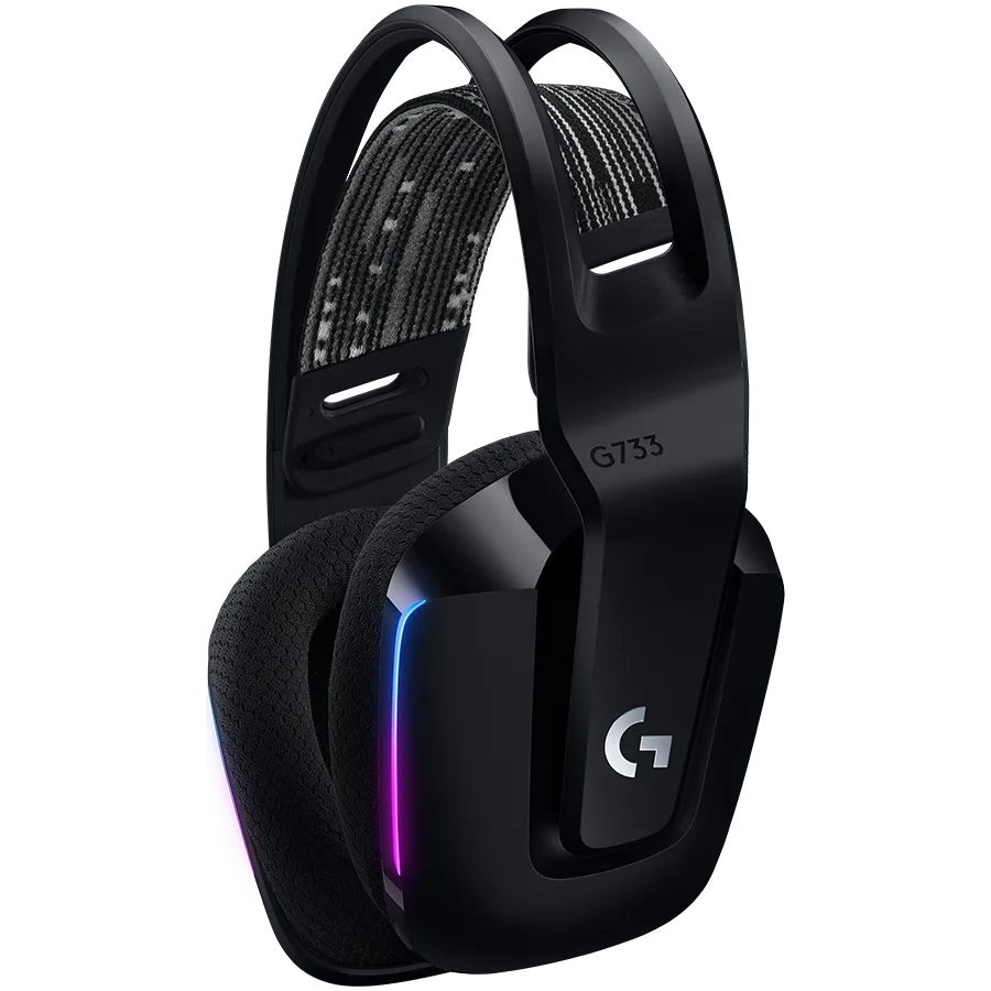 Геймърски слушалки LOGITECH G733 LIGHTSPEED Wireless RGB Gaming Headset - BLACK - Image 6