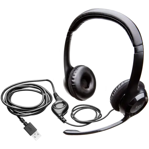 Слушалки LOGITECH H390 Corded Headset - BLACK - USB