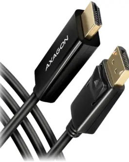 Видео адаптер AXAGON RVD-HI14C2 DisplayPort > HDMI 1.4 cable 1.8m 4K/30Hz
