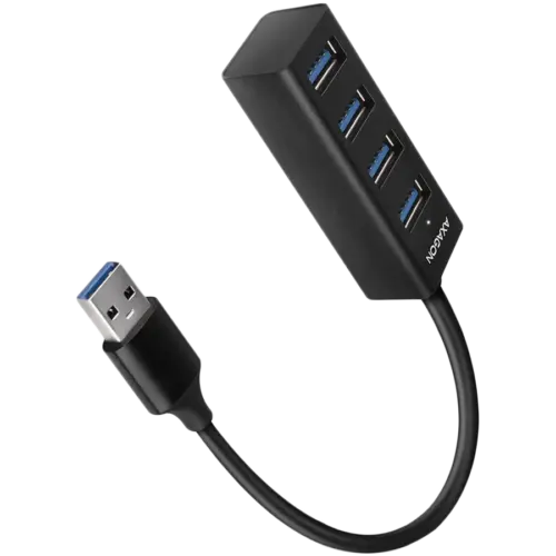 USB хъб AXAGON HUE-M1AL 4x USB 3.2 Gen 1 MINI hub metal 1.2m USB-A cable