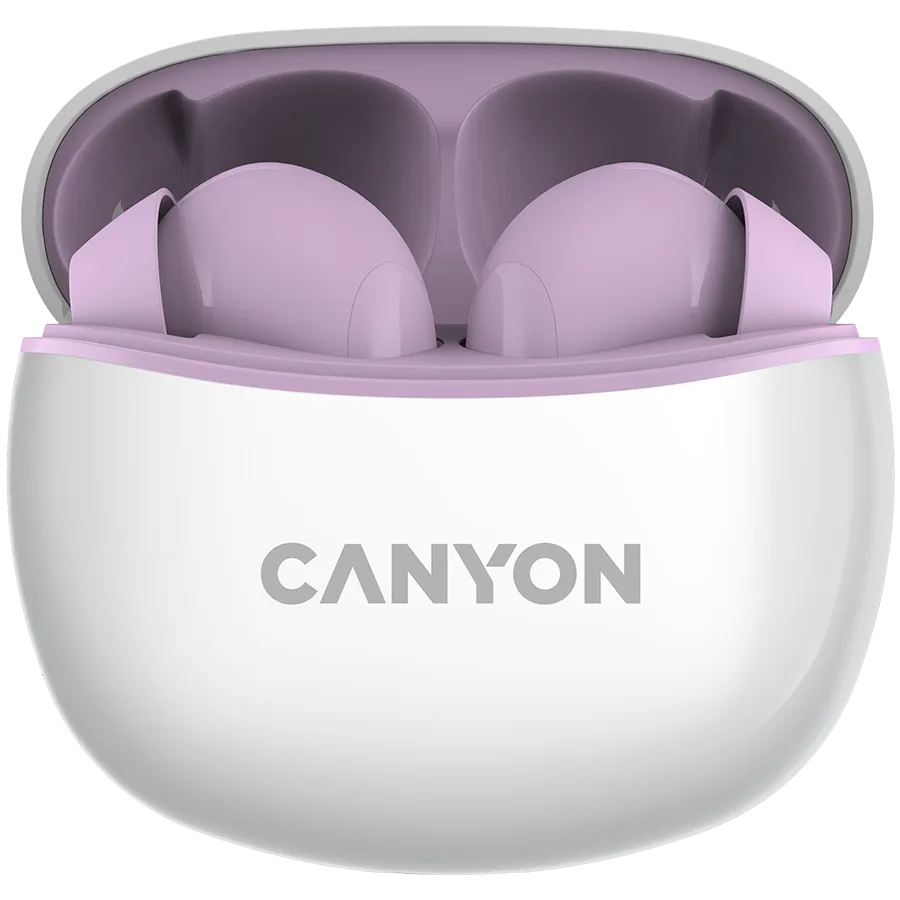 Bluetooth слушалки CANYON headset TWS-5 Purple