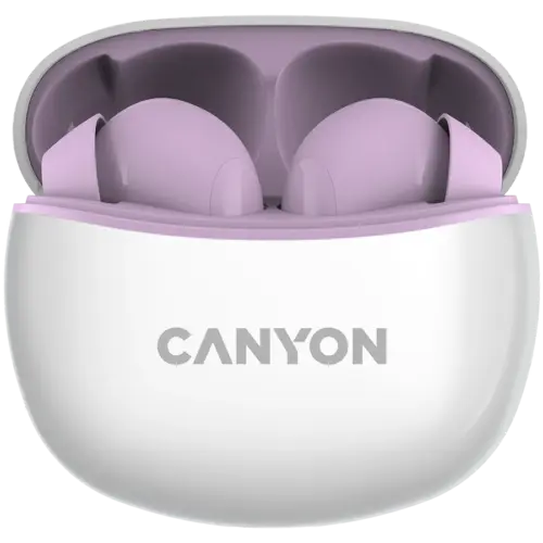 Bluetooth слушалки CANYON headset TWS-5 Purple