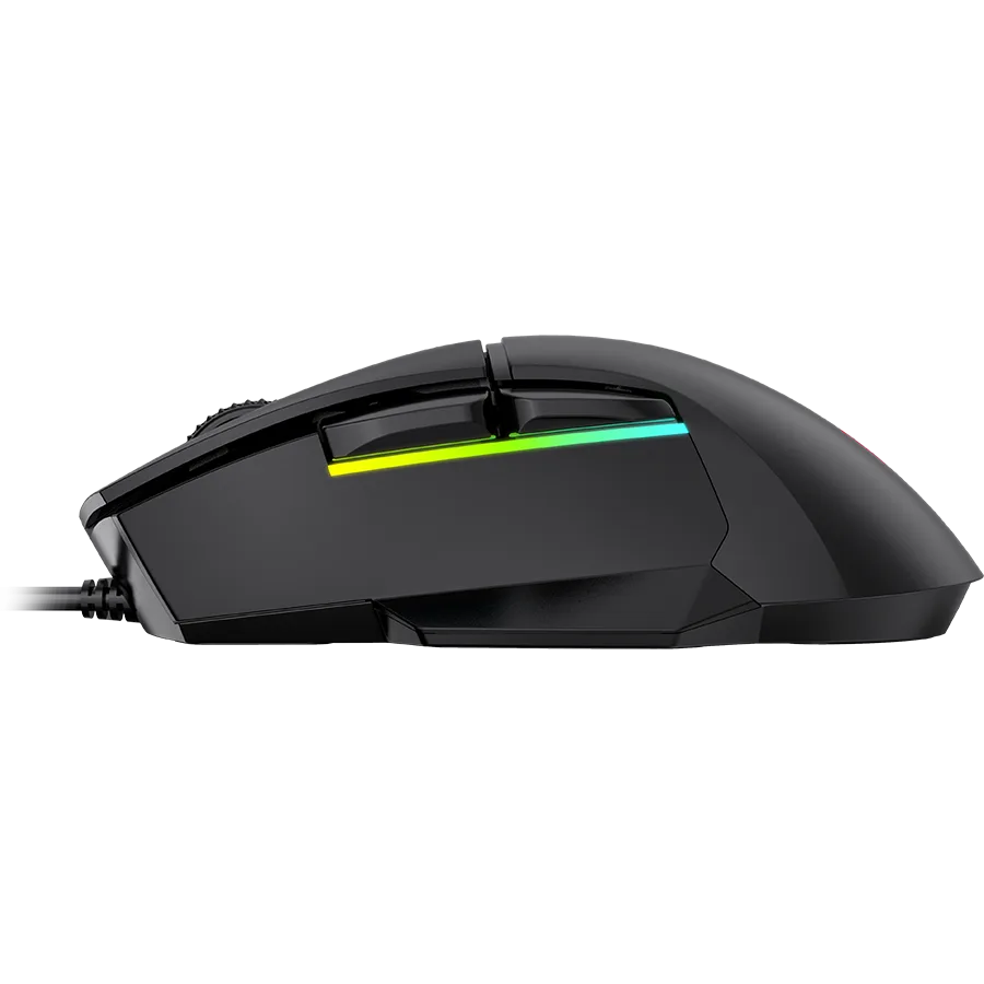 Геймърска мишка LORGAR Jetter 357, gaming mouse, Optical Gaming Mouse with 6 programmable buttons, Pixart ATG4090 sensor, DPI can be up to 8000, 30 million times key life, 1.8m PVC USB cable, Matt UV coating and RGB lights with 4 LED flowing mode, si - Image 19