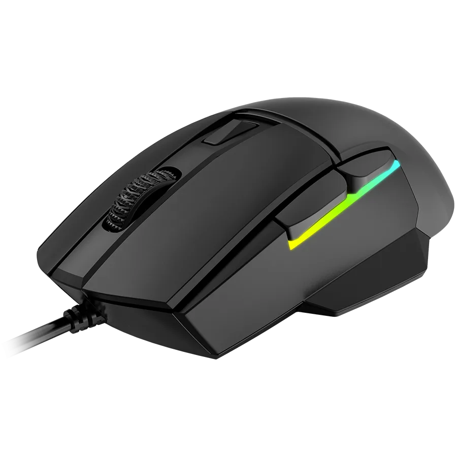 Геймърска мишка LORGAR Jetter 357, gaming mouse, Optical Gaming Mouse with 6 programmable buttons, Pixart ATG4090 sensor, DPI can be up to 8000, 30 million times key life, 1.8m PVC USB cable, Matt UV coating and RGB lights with 4 LED flowing mode, si - Image 24