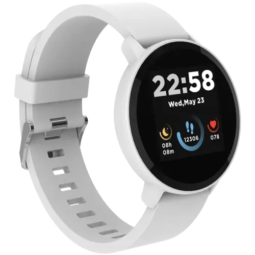 Alternative view of Смарт часовник CANYON Lollypop SW-63, Smart watch, 1.3inches IPS full touch screen, Round watch, IP68 waterproof, multi-sport mode, BT5.0, compatibility with iOS and android, Silver white, Host: 25.2*42.5*10.7mm, Strap: 20*250mm, 45g