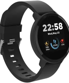 Alternative view of Смарт часовник CANYON Lollypop SW-63, Smart watch, 1.3inches IPS full touch screen, Round watch, IP68 waterproof, multi-sport mode, BT5.0, compatibility with iOS and android, black, Host: 25.2*42.5*10.7mm, Strap: 20*250mm, 45g