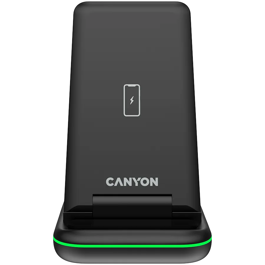 Зарядно за мобилен телефон CANYON wireless charger WS-304 15W 3in1 Black