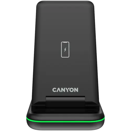 Зарядно за мобилен телефон CANYON wireless charger WS-304 15W 3in1 Black