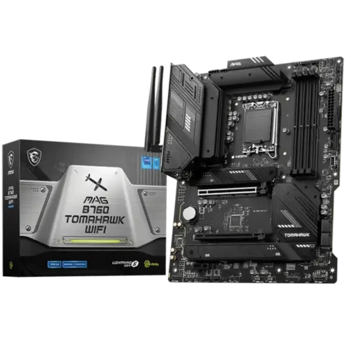 Дънна платка MSI MAG B760 TOMAHAWK WIFI ATX Socket 1700 Dual Channel DDR5 7000+(OC)MHz 2x PCIe x16 slots 3x M.2 slots 1x