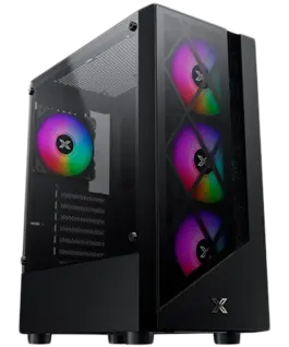 Кутия за компютър Xigmatek Duke EN49158 ATX/M-ATX/Mini ITX USB3.0x1 & 2.0x2 Meshed & TG Frontpanel Left TG Front 4PCS X2