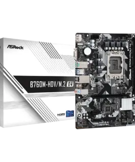 Дънна платка ASROCK MB Desktop B760M-HDV/M.2 D4 (S1700 2x DDR4 1x PCIe 4.0 x16 2x PCIe 3.0 x1 1x Hyper M.2 PCIe Gen4x4 1