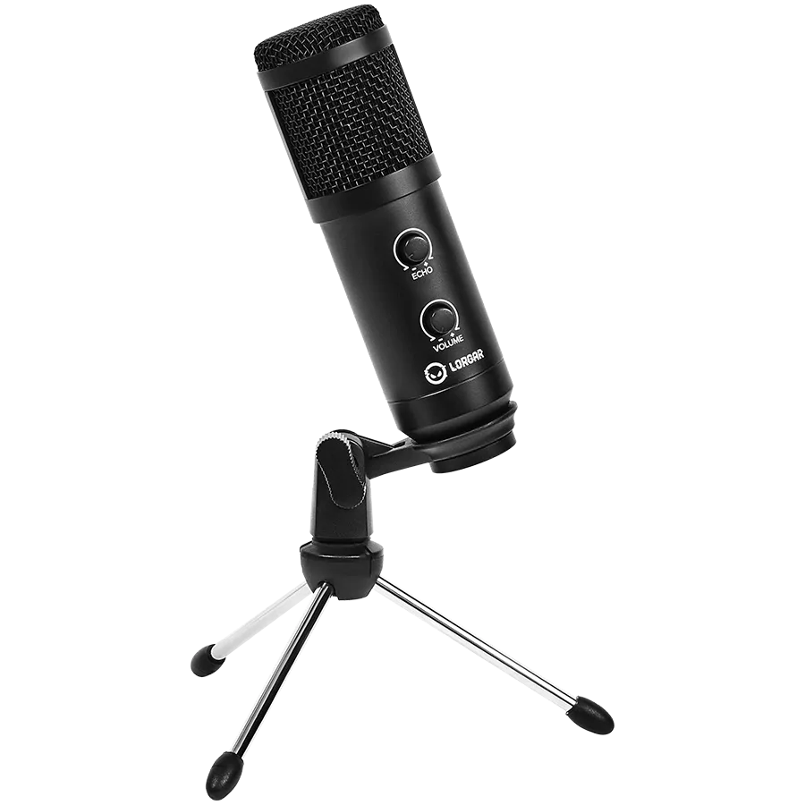 Геймърски микрофон LORGAR Soner 313 Gaming Microphones Black USB condenser microphone with Volume Knob & Echo Kob includ