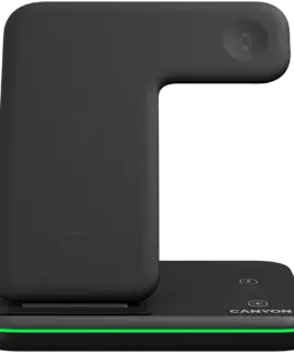 Alternative view of Зарядно за мобилен телефон CANYON wireless charger WS-303 15W 3in1 Black