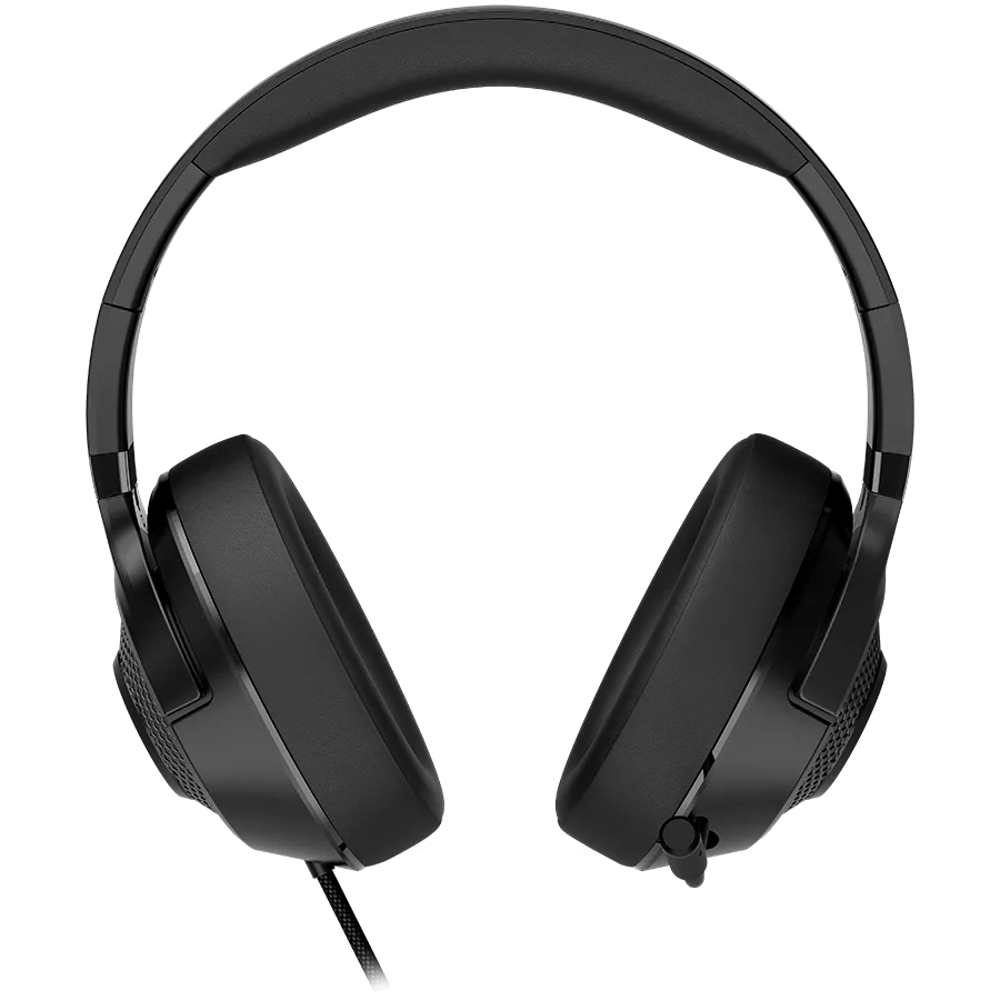 Геймърски слушалки LORGAR Noah 101, Gaming headset with microphone, 3.5mm jack connection, cable length 2m, foldable design, PU leather ear pads, size: 185*195*80mm, 0.245kg, black - Image 84