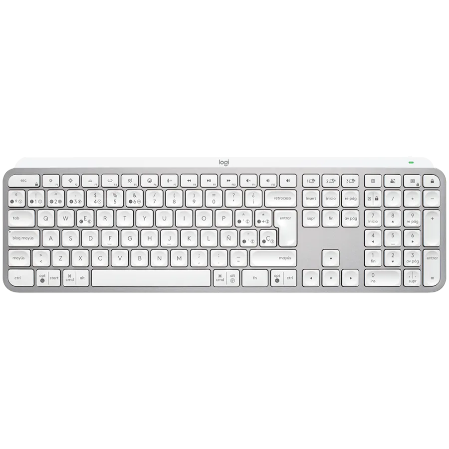 Клавиатура LOGITECH MX Keys S Bluetooth Illuminated Keyboard - PALE GREY - US INTL
