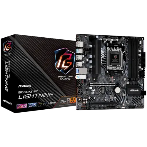 Дънна платка ASROCK B650M PG Lightning mATX AM5 DDR5