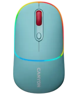 Безжична мишка CANYON mouse MW-22 Dual Band RGB Wireless Dark Cyan