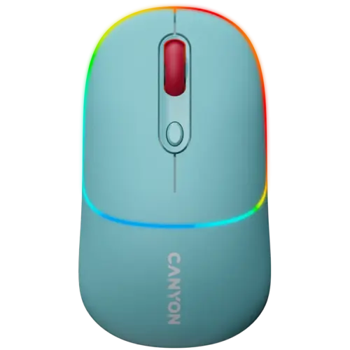 Безжична мишка CANYON mouse MW-22 Dual Band RGB Wireless Dark Cyan