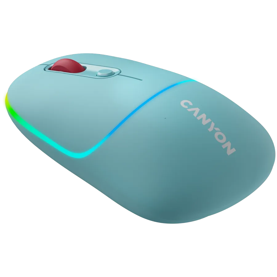 Безжична мишка CANYON mouse MW-22 Dual Band RGB Wireless Dark Cyan - Image 22