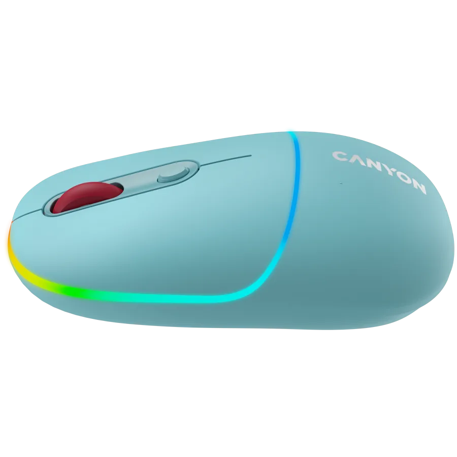 Безжична мишка CANYON mouse MW-22 Dual Band RGB Wireless Dark Cyan - Image 24
