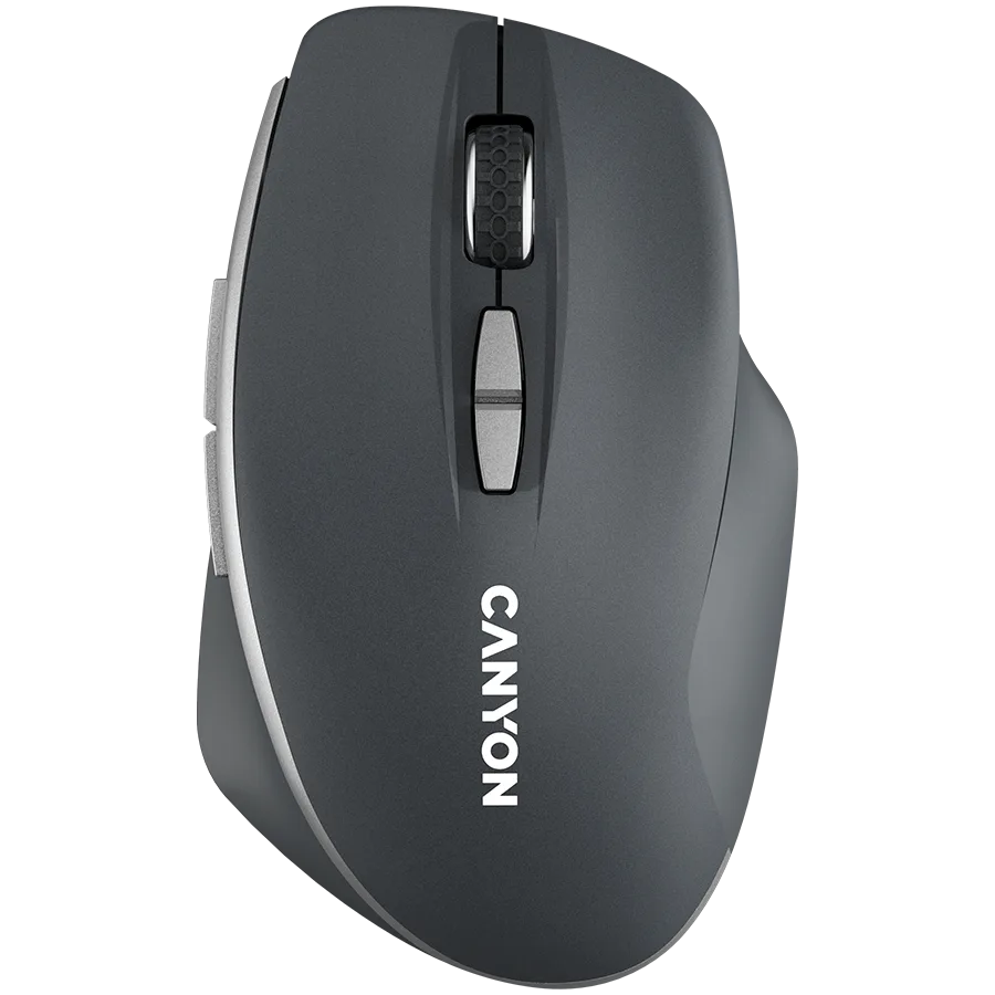 Безжична мишка CANYON MW-21 2.4 GHz Wireless mousewith 7 buttons DPI 800/1200/1600 Battery:AAA*2pcsDark gray72*117*41mm