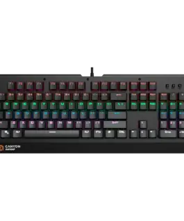 Геймърска клавиатура CANYON Hazard GK-6 Wired multimedia gaming keyboard with lighting effect 108pcs rainbow LED Numbers