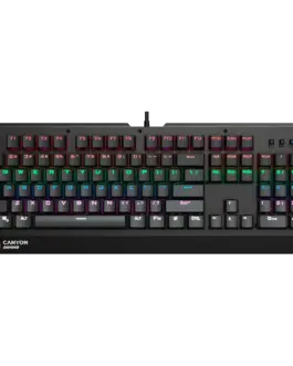 Геймърска клавиатура CANYON Hazard GK-6 Wired multimedia gaming keyboard with lighting effect 108pcs rainbow LED Numbers