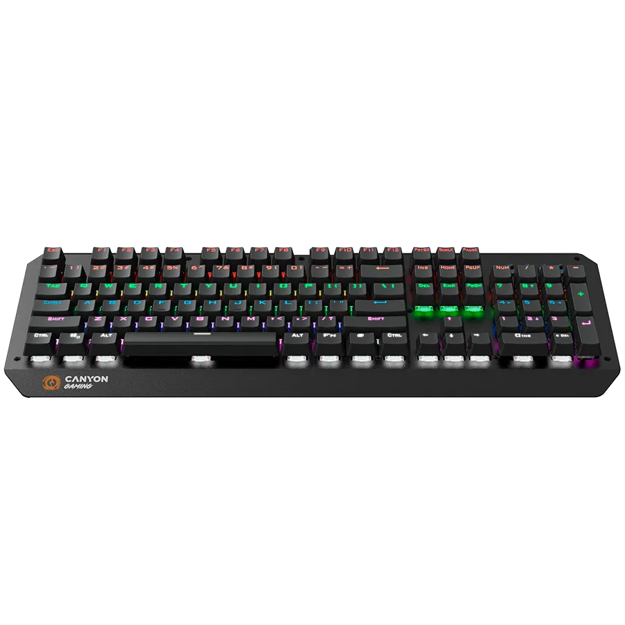 Геймърска клавиатура CANYON Hazard GK-6, Wired multimedia gaming keyboard with lighting effect, 108pcs rainbow LED, Numbers 104keys, EN double injection layout, cable length 1.8M, 450.5*163.7*42mm, 0.90kg, color black - Image 22