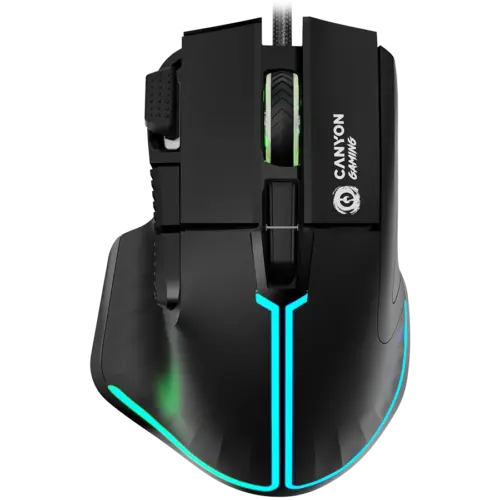 Геймърска мишка CANYON mouse Fortnax GM-636 RGB 9buttons Wired Black