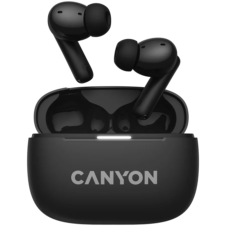 Bluetooth слушалки CANYON headset OnGo TWS-10 ANC+ENC Black
