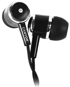 Слушалки CANYON Stereo earphones with microphone Black
